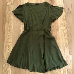 Lulu’s Olive Green Wrap Dress